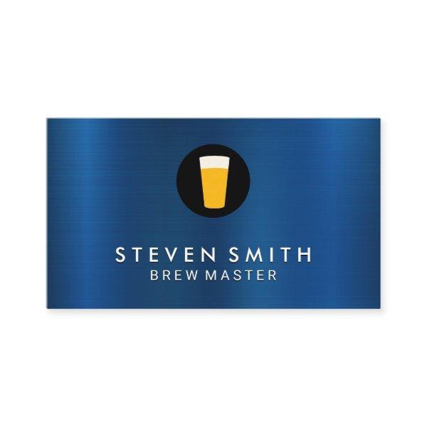 Blue Metal Background Beer Icon