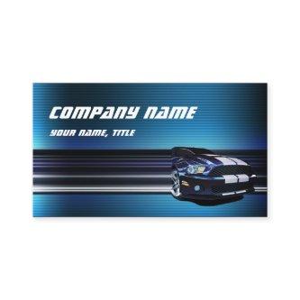 Blue Metal Mustang Car