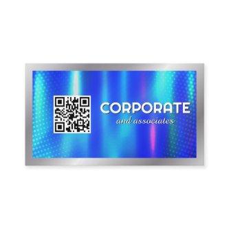 Blue Metallic | QR Code | Corporate