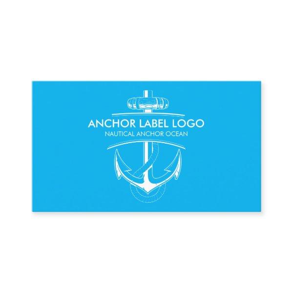 Blue Modern Nautical Anchor