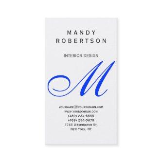 Blue Monogram White Interior Design