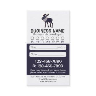 Blue moose rustic appointment cards