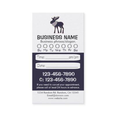 Blue moose rustic appointment cards