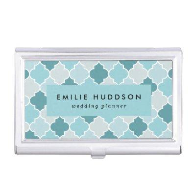 Blue Moroccan Trellis, Latticework, Quatrefoil  Case