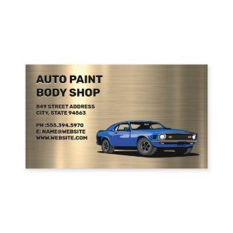 Blue Muscle Car | Metallic Background