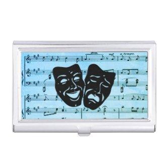Blue Music Art Unites Theater Masks   Case