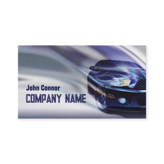 Blue Mustang Car In The Gradient Motion Card