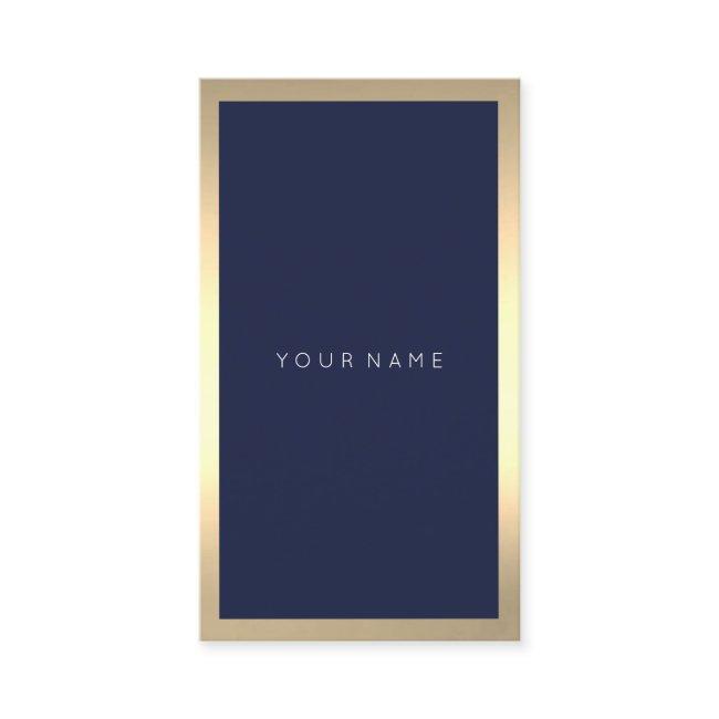 Blue Navy Gold Frame Minimal Sepia Vertical
