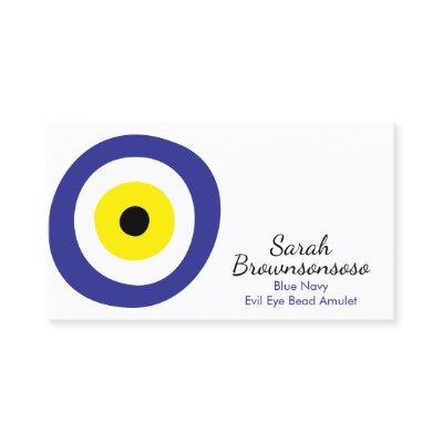 Blue Navy Yellow Spiritual Evil Eye Bead Amulet