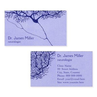 Blue Neurologist  with Neuron Drawing