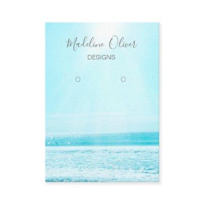 Blue Ocean Scene Earring Display