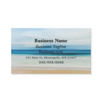Blue Ocean Waves and Sandy Shore Simple Business