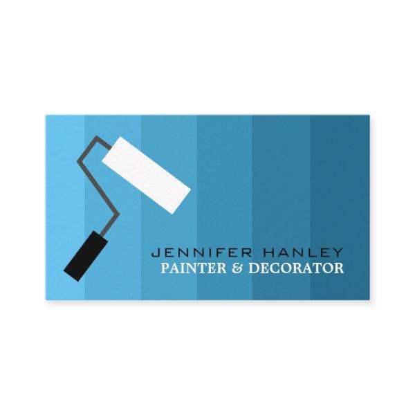 Blue Ombre & Paint Roller, Painter & Decorator