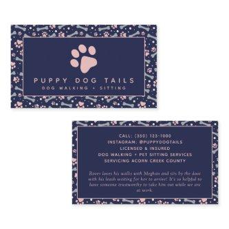 Blue Pink Dog Walker Pet Sitter