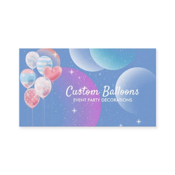 Blue Pink Elegant Zodiac Party Planner Balloons