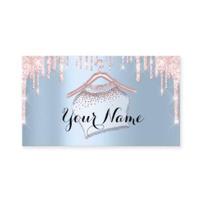 Blue Pink Glitter Cloth Closet Hanger Boutique QR