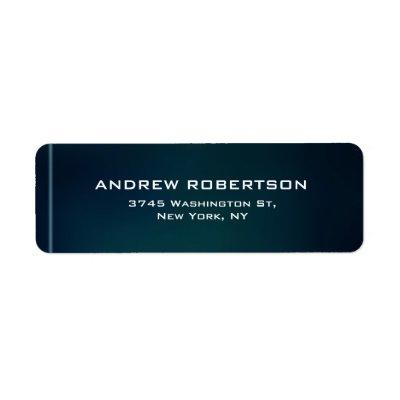 Blue Plain Elegant Contemporary Unique Label