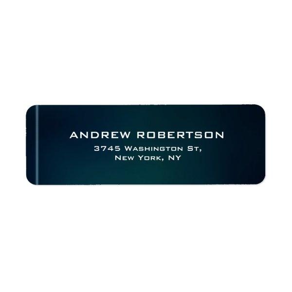 Blue Plain Elegant Contemporary Unique Label