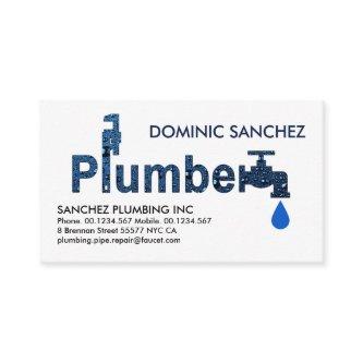 Blue Plumber Waterdrop Signage