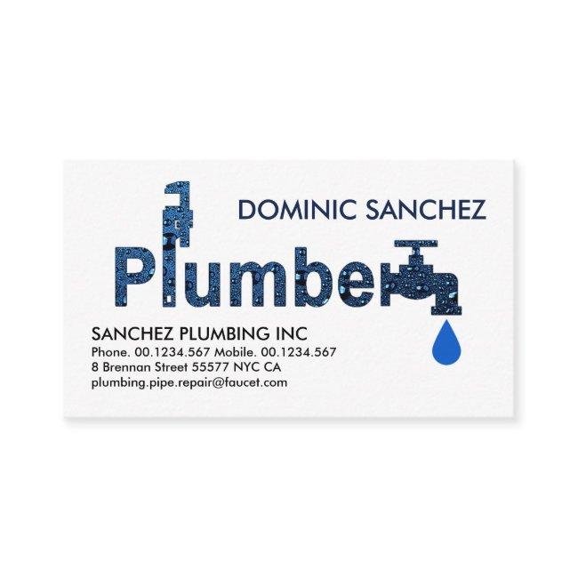 Blue Plumber Waterdrop Signage