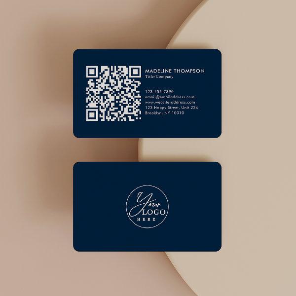 Blue Professional Generic Company Logo QR Code