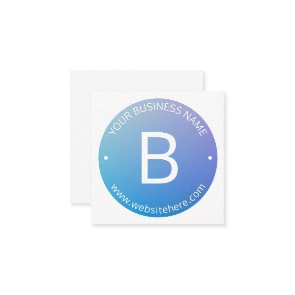 Blue & Purple Fading Ombre with Editable Text Enclosure Card