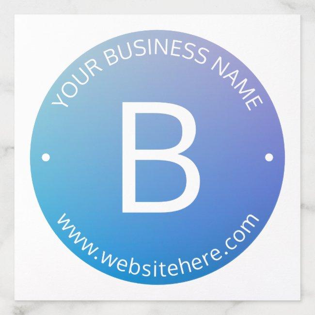 Blue & Purple Fading Ombre with Editable Text Envelope Liner