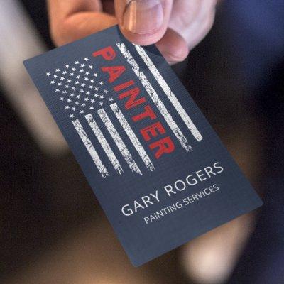 Blue QR Code Painter American Flag