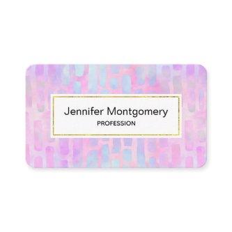 Blue Rectangle Shapes on Pink Background