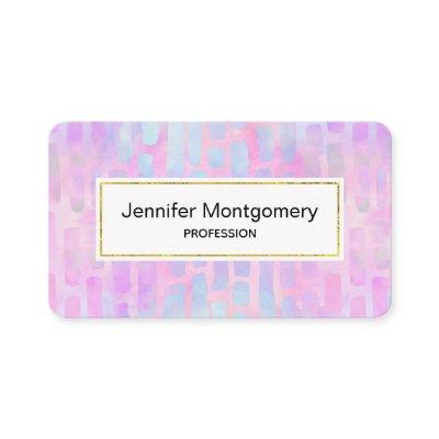 Blue Rectangle Shapes on Pink Background