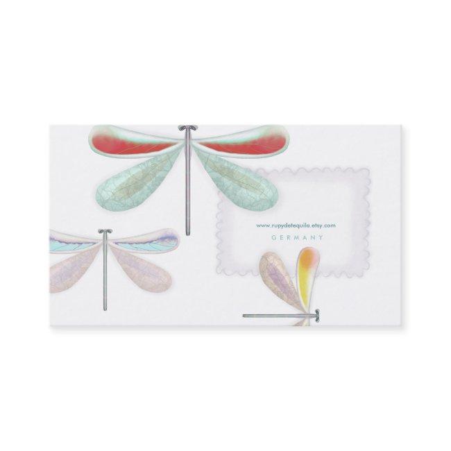 Blue red yellow butterfly night delicate silk Busi