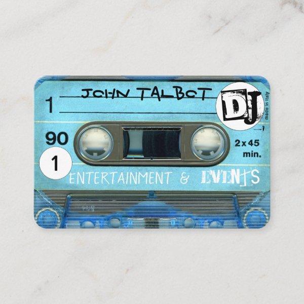 Blue Retro T4 Audiotape Cassette 80s DJ Business C