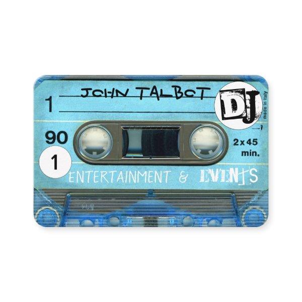 Blue Retro T4 Audiotape Cassette 80s DJ Business C