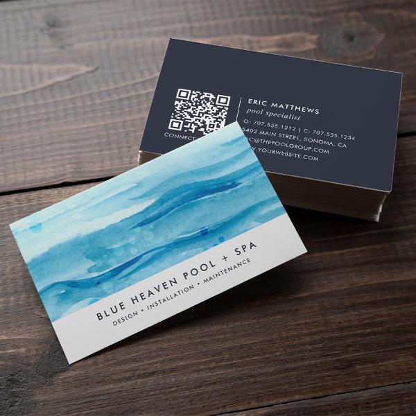 Blue Ripple | Pool Care or Swim QR Code