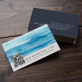 Blue Ripple | Pool Care or Swim QR Code