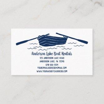 Blue Rowboat, Boat Rentals, Lake Themed