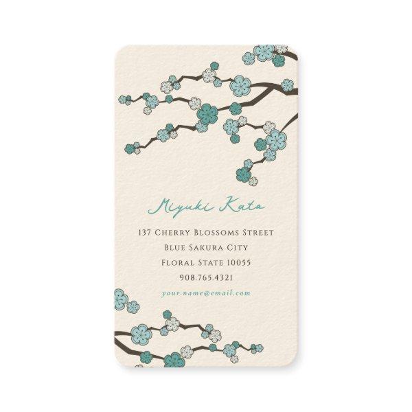 Blue Sakura Oriental Zen Chinese Cherry Blossoms