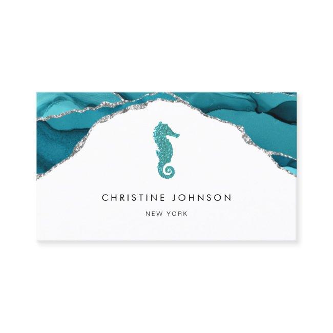 blue seahorse design