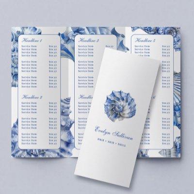 Blue seashells brochure
