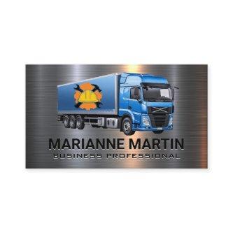 Blue Semi Truck | Construction Hard Hat | Tools