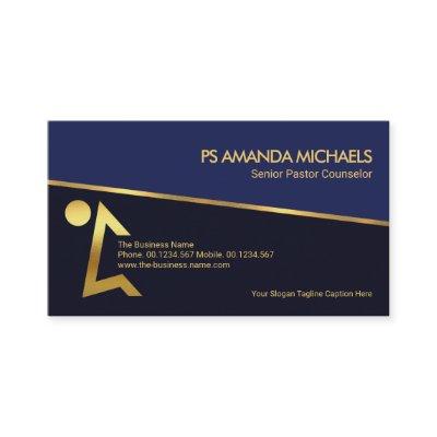 Blue Shade Layers Kneeling Man Pastor Counselor