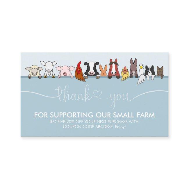 Blue Signature Farm Animal Veterinary Thank You