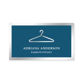 Blue Silver Clothes Hanger Fashion Stylist
