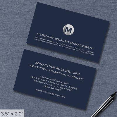 Blue Silver Monogram Financial