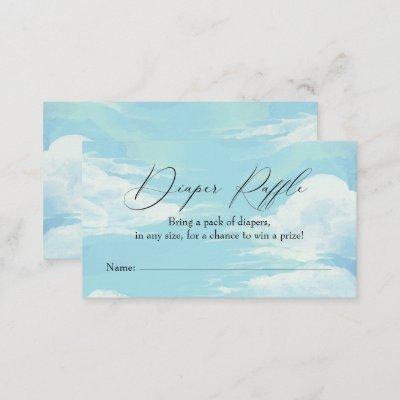 Blue Sky Cloud Diaper Raffle Insert Card