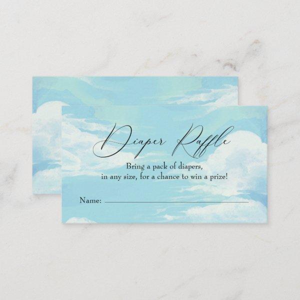 Blue Sky Cloud Diaper Raffle Insert Card