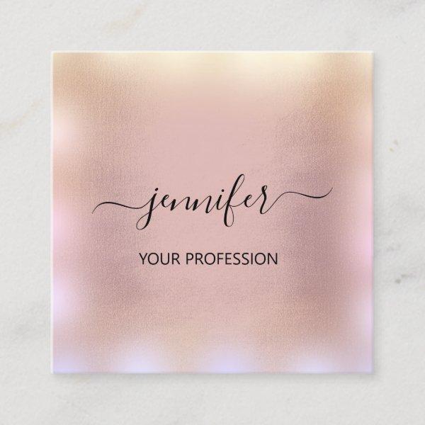 Blue Smoky Rose Gold Ombre  Professional Square