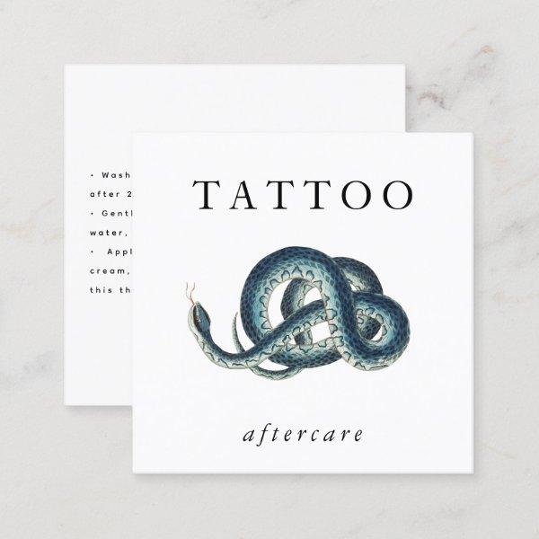 Blue Snake Tattoo Aftercare Instructions Modern Square