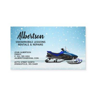 Blue Snowmobile Rental Lessons