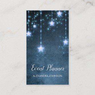 Blue Sparkly Stars under the Sky Event Planner